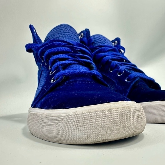Supra Skytop royal blue velvet sneakers size 6 - Picture 3 of 16